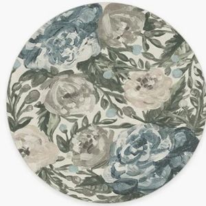 Ruggable Camellia Jade 6' round washable rug   + pad (LIKE NEW)